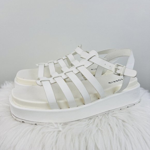 torrid Shoes - *New* Torrid White Fisherman Lug Platform Sandals ~ Size 11 WW Extra Wide Width